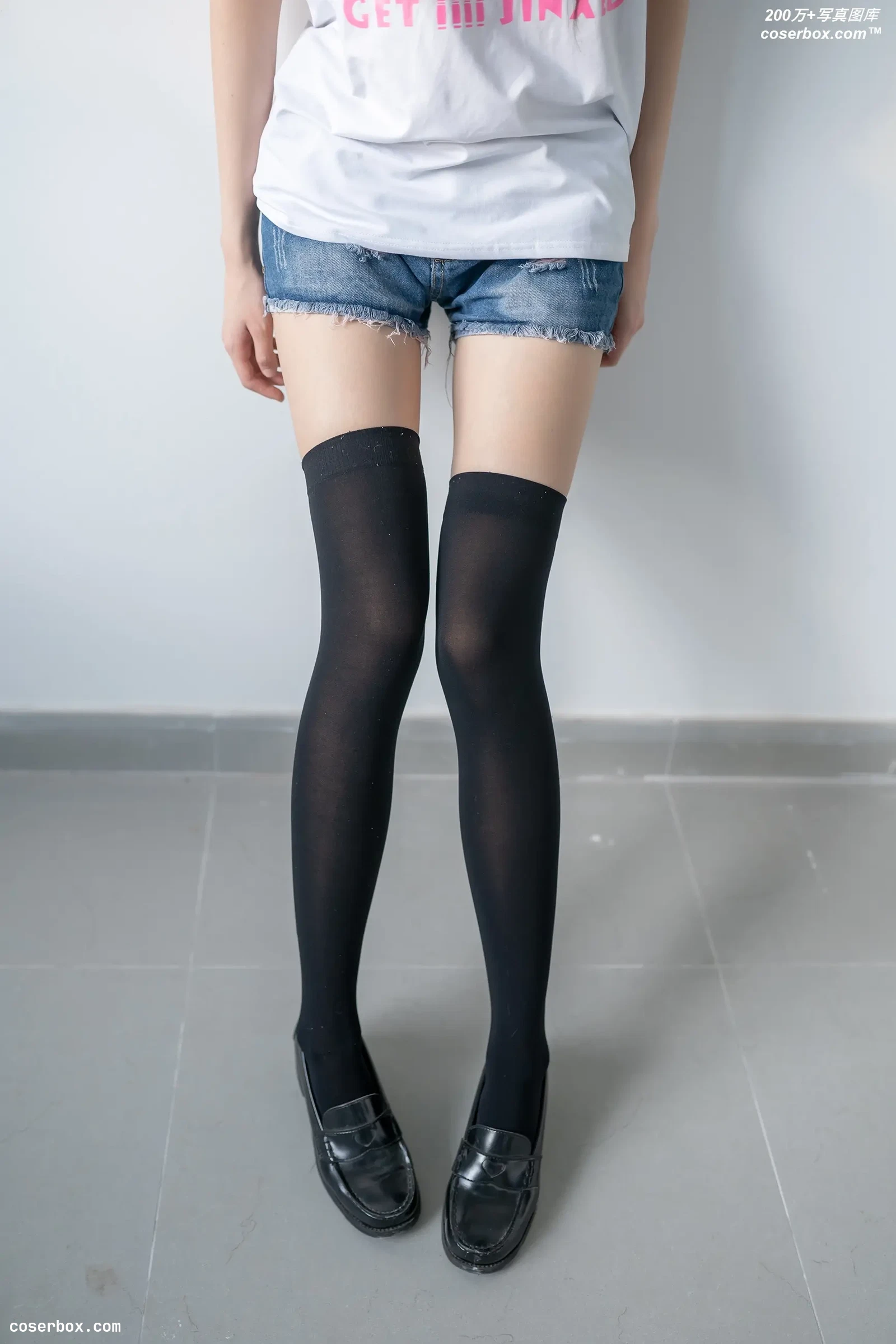 B63.002 黑色半筒袜 [47P-45MB]