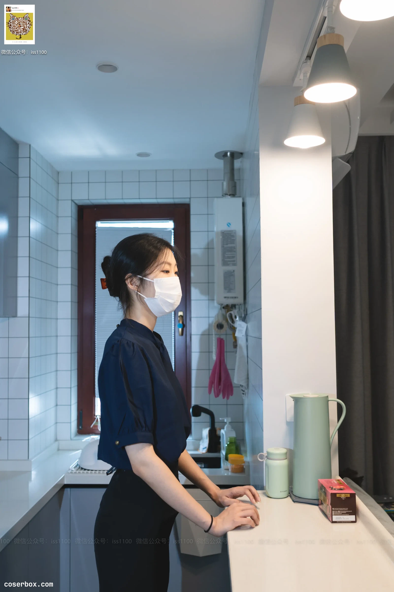 ISS系列 017 美晗 蓝色衬衫