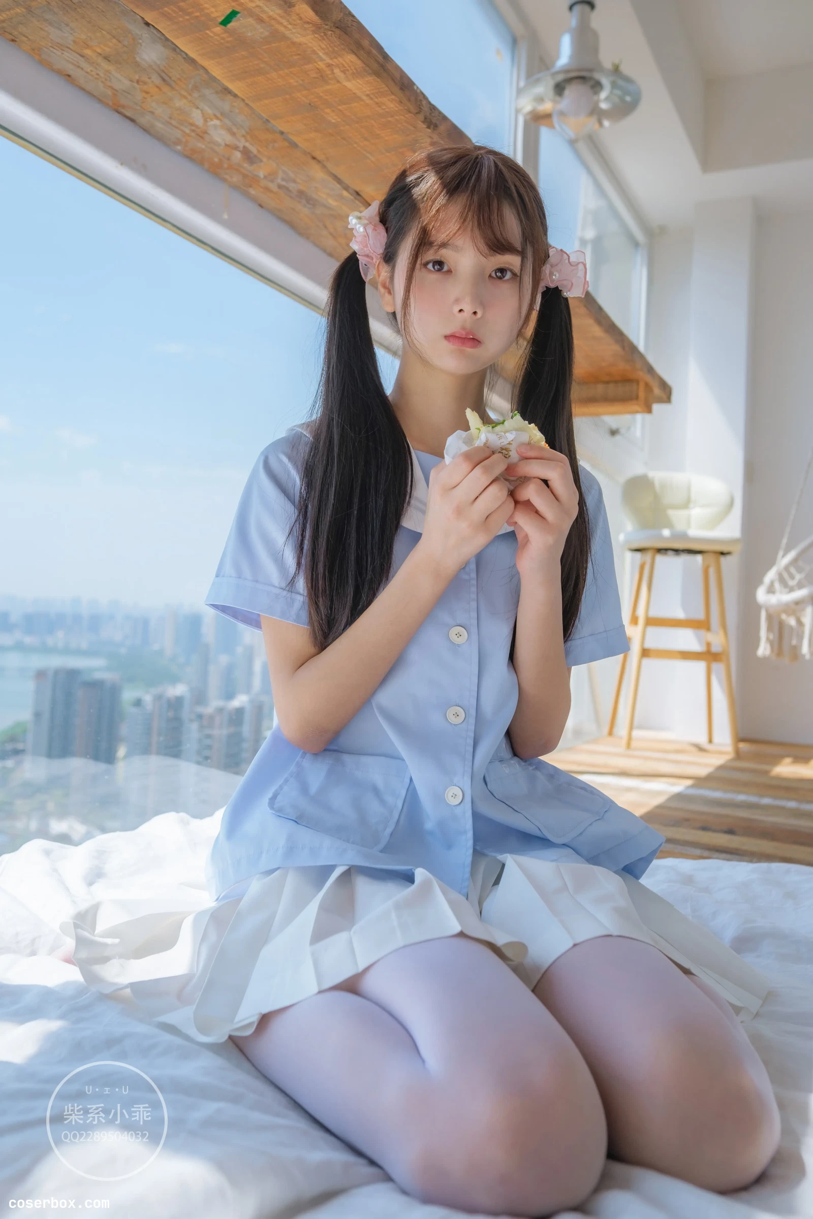 赤西夜夜2024.12.04 稚乖画册 晴空01 白丝双马尾jk